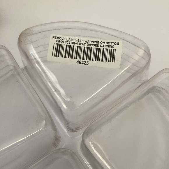 LONGABERGER BASKETS: 2001 10 inch handwoven basket with liner 4 section divider - Picture 9 of 11